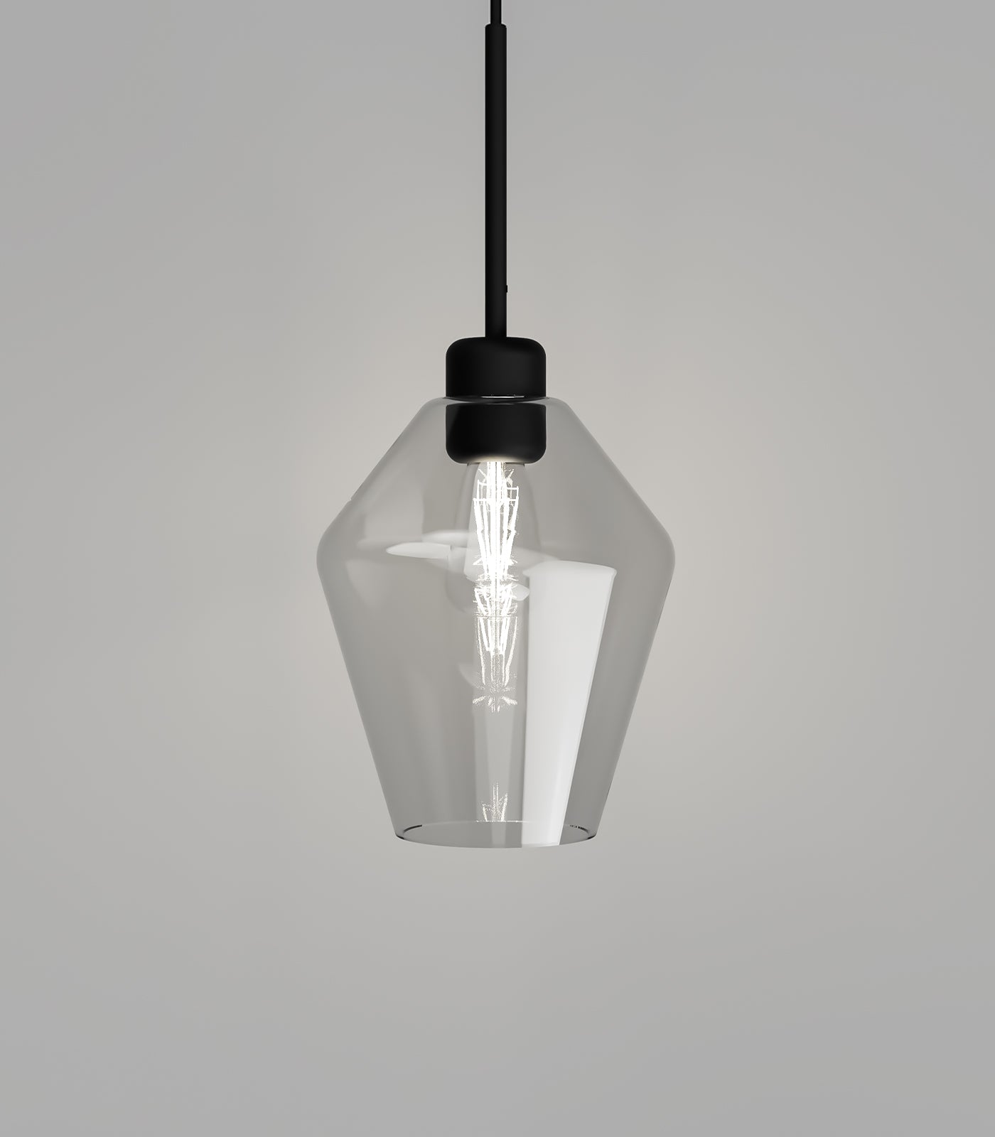Lighting Republic Parlour Lite Geo Interior Pendant White/ Clear - LR.i02.26. + LR.A01.005.