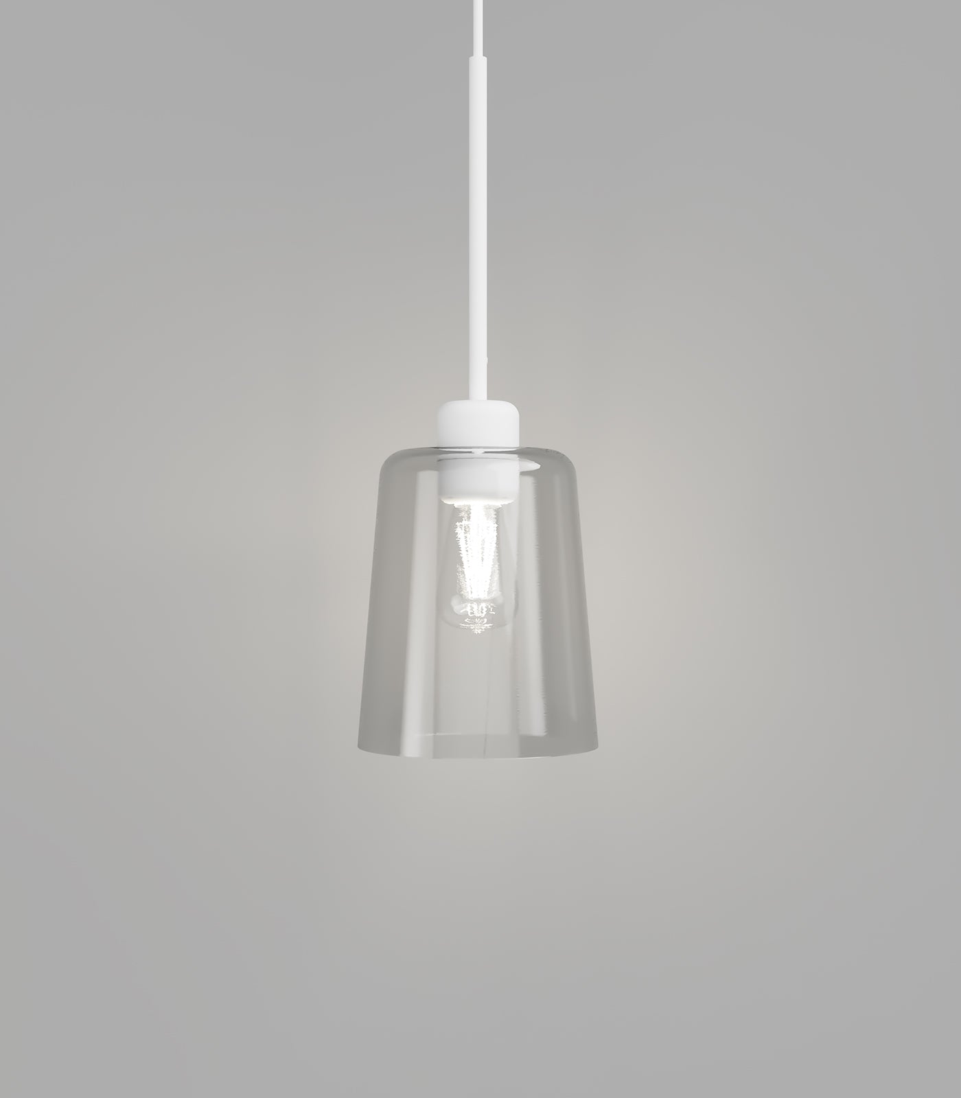 Lighting Republic Parlour Lite Glass Interior Pendant Light Black / White - LR.i02.26. + LR.A01.- Lighting Republic