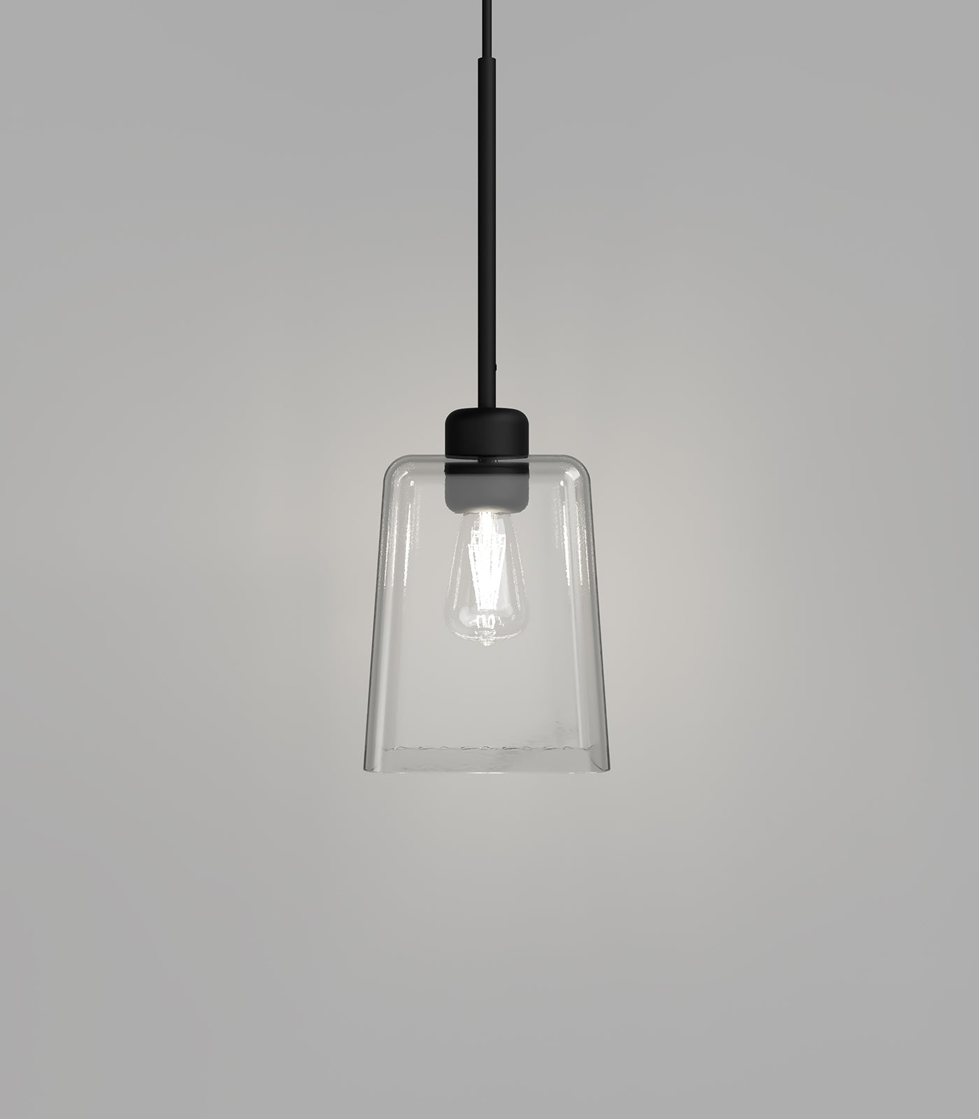 Lighting Republic Parlour Lite Glass Interior Pendant Light Black / White - LR.i02.26. + LR.A01.- Lighting Republic