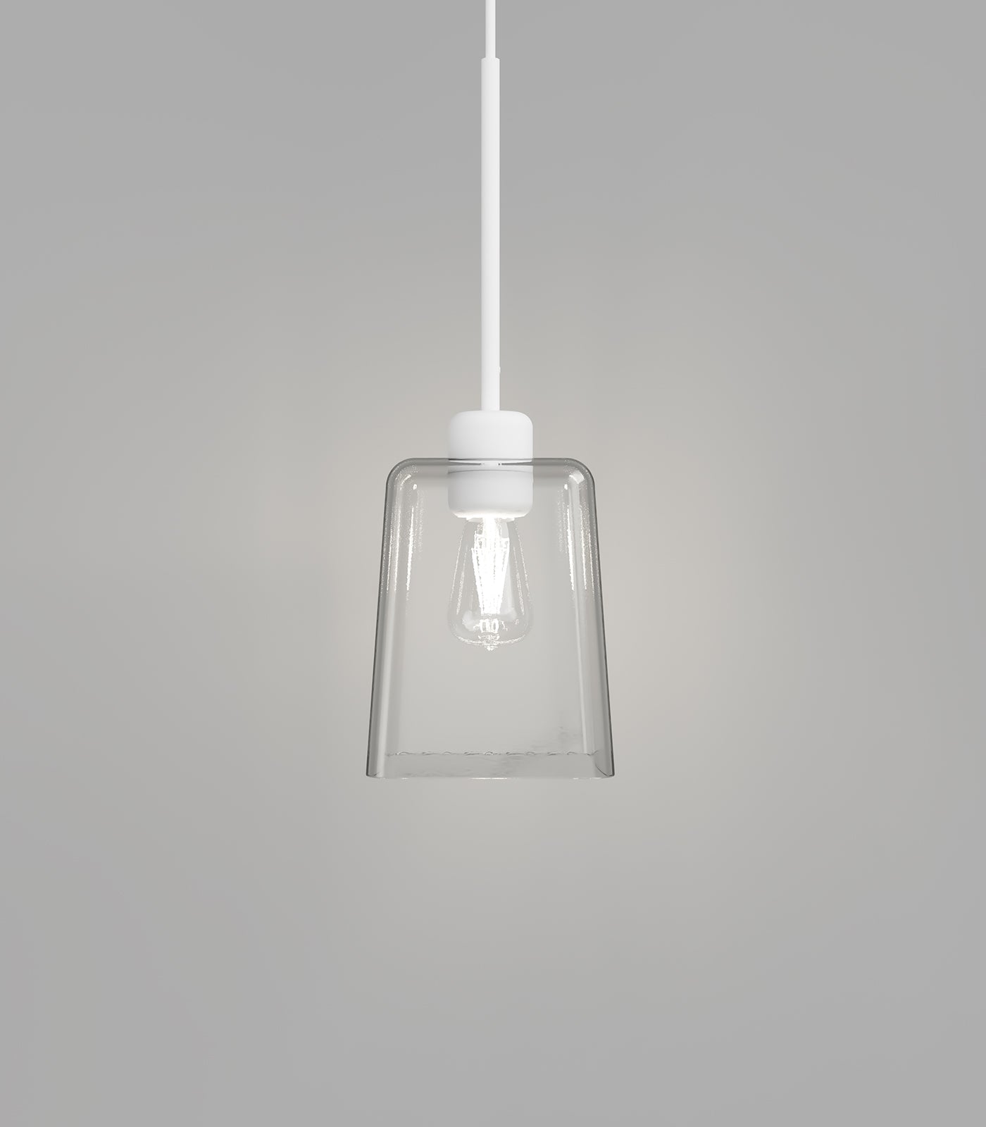 Lighting Republic Parlour Lite Glass Interior Pendant Light Black / White - LR.i02.26. + LR.A01.- Lighting Republic