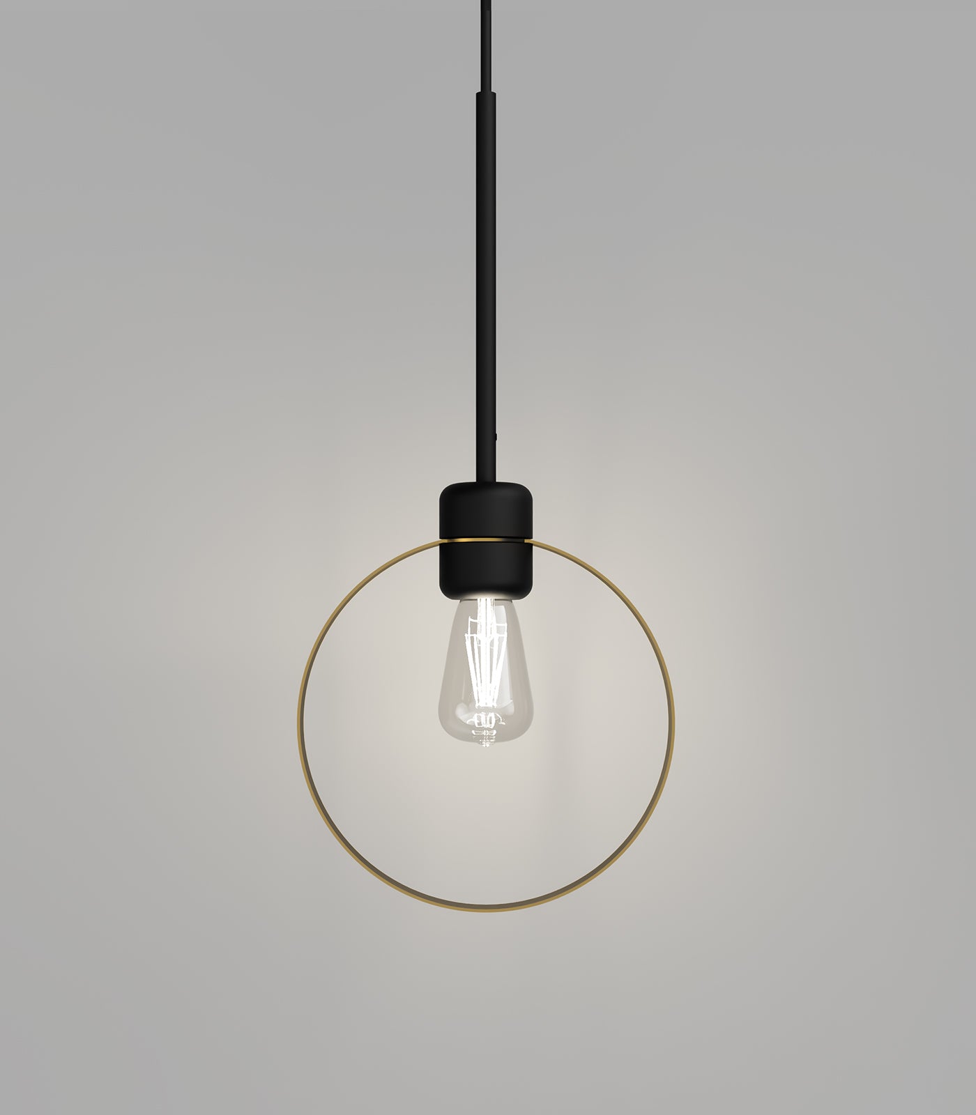 Lighting Republic Parlour Lite Ring Interior Pendant Black/ White - LR.i02.26. + LR.A35.