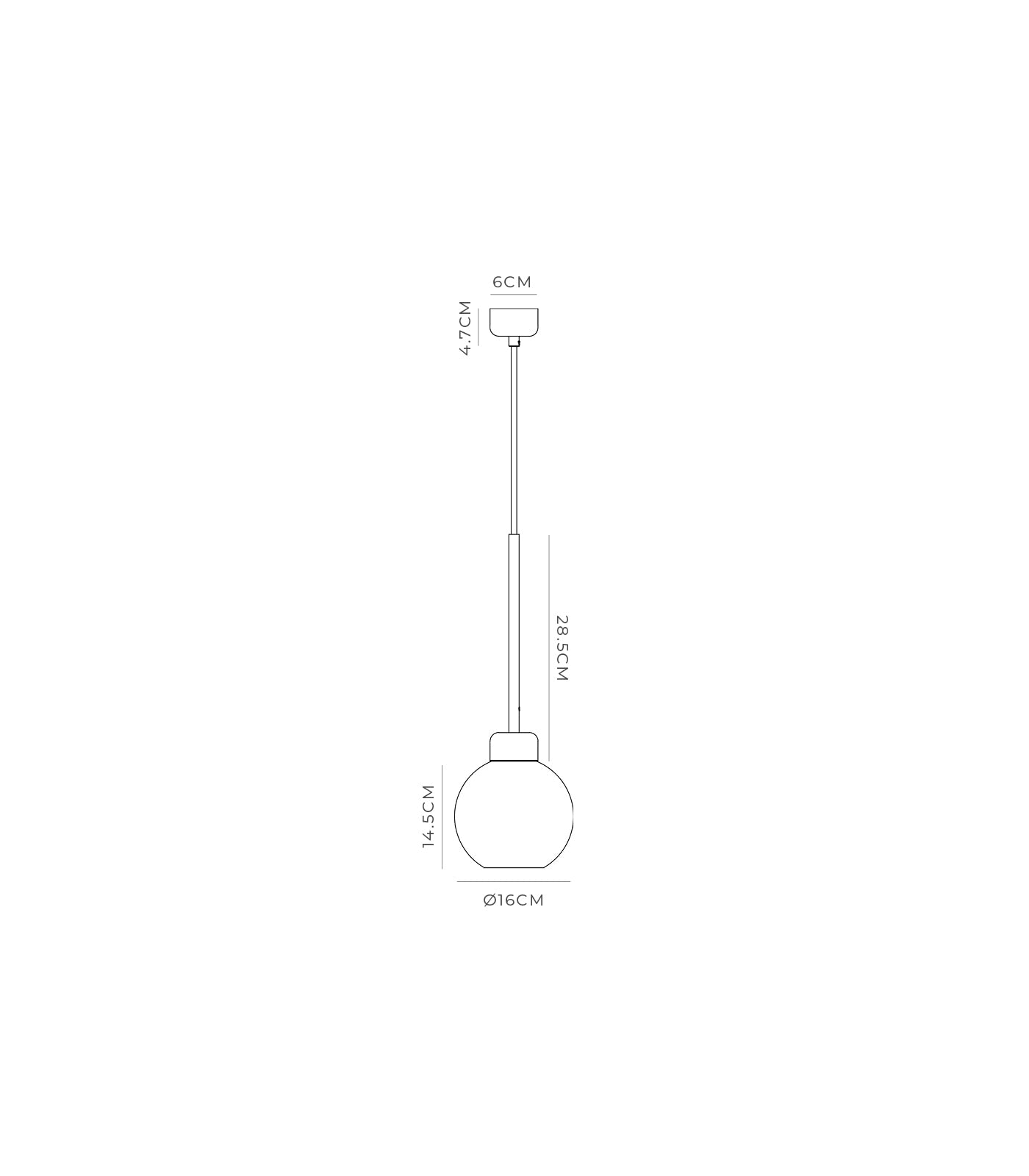 Lighting Republic Parlour Lite Sphere Interior Pendant Light Clear/ White- LR.i02.26. + LR.A01.004.