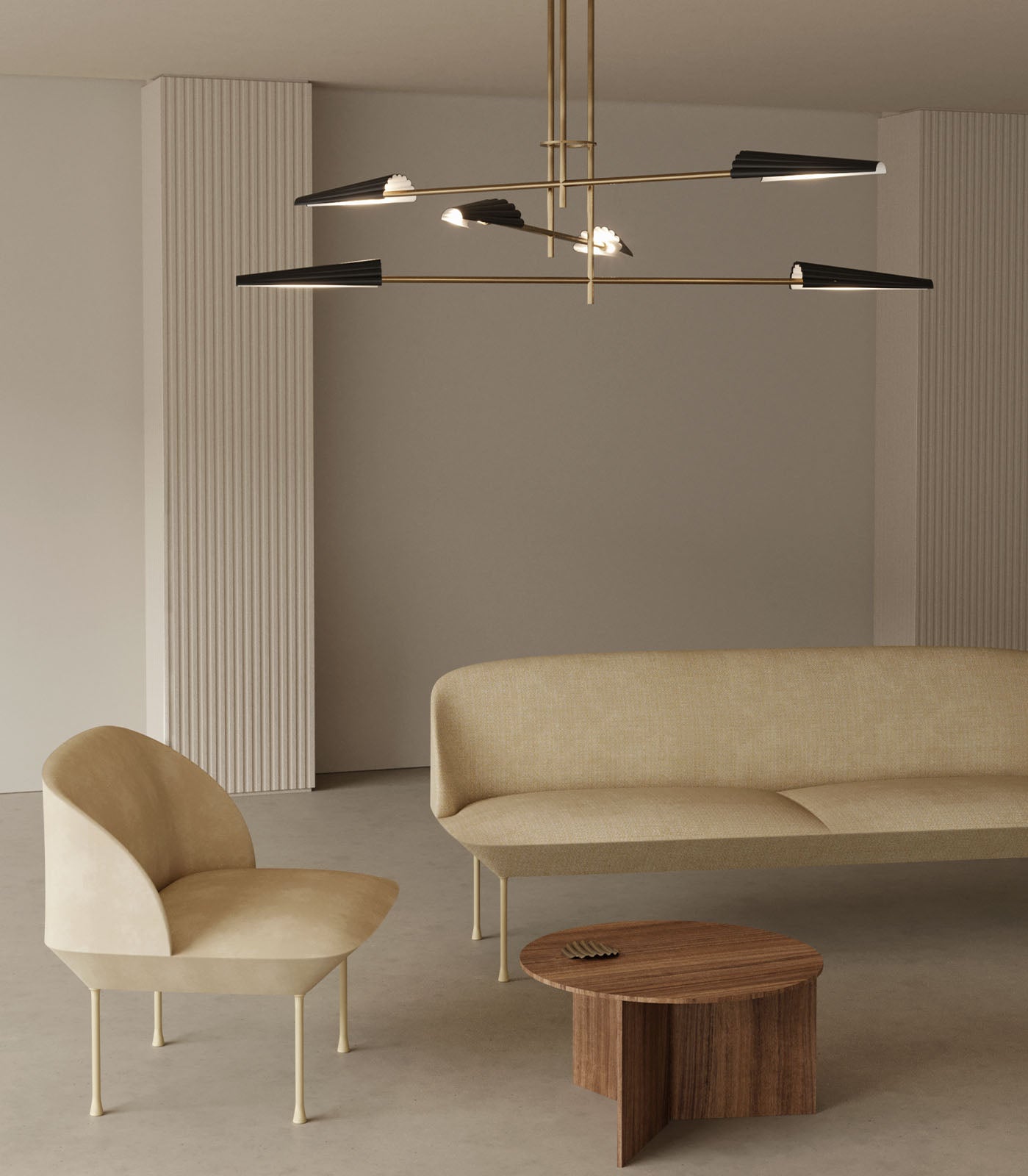Aromas Bion Interior Pendants 2700K Aged Gold/ Matte Black/ Matte White - ARO.C1306/6