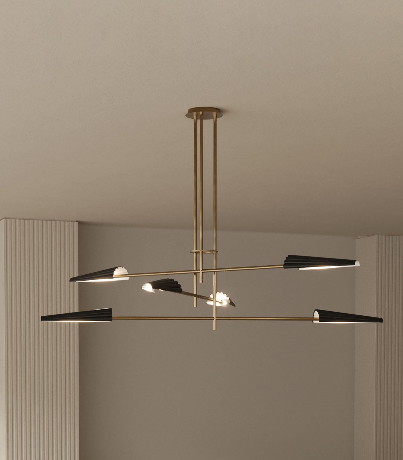 Aromas Bion Interior Pendants 2700K Aged Gold/ Matte Black/ Matte White - ARO.C1306/6