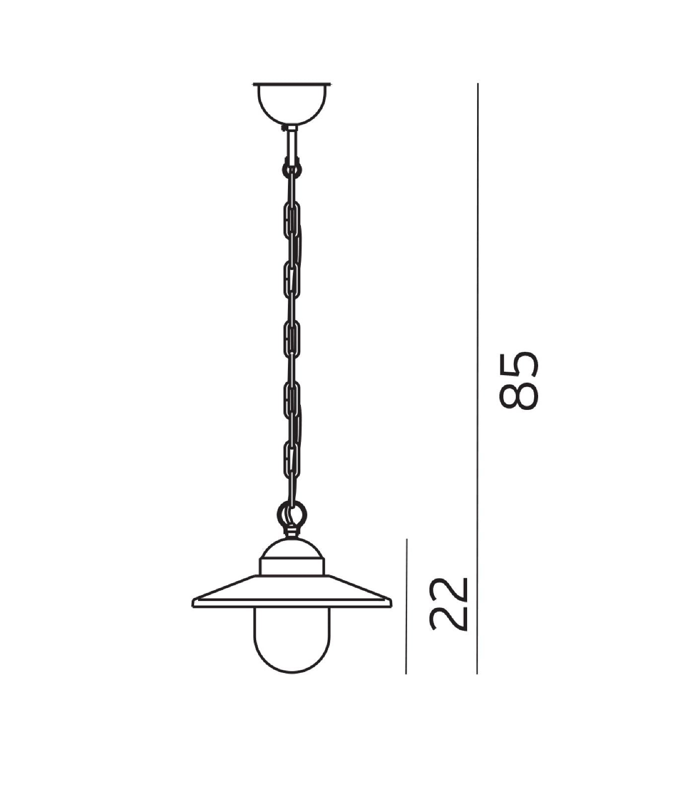 Norlys Karlstad Interior Pendant Black / Galvanized Steel IP55 - NLYS.230A/B, NLYS.230A/GA - Norlys