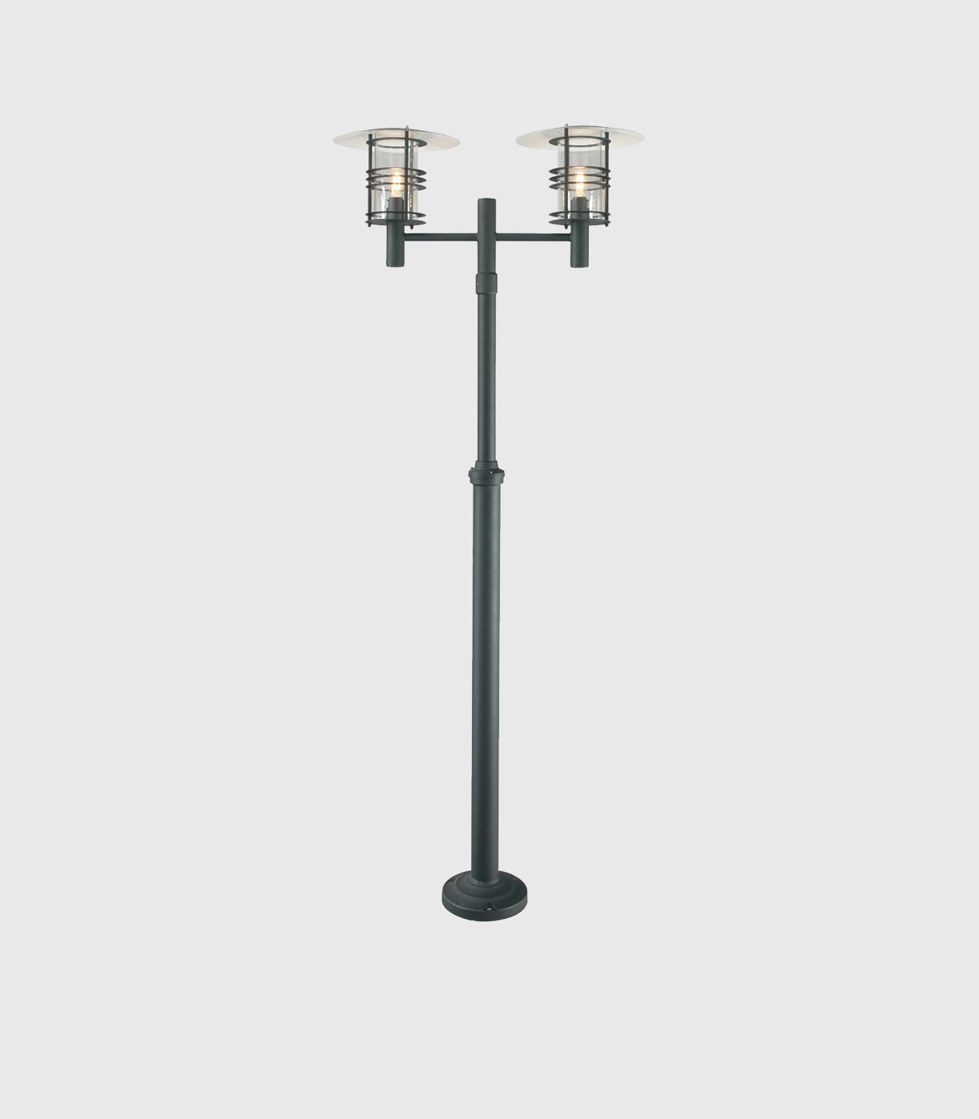Norlys Stockholm Pole LED Flood Light Black / Galvanized Steel IP54 - NLYS.281, NLYS.283 - Norlys