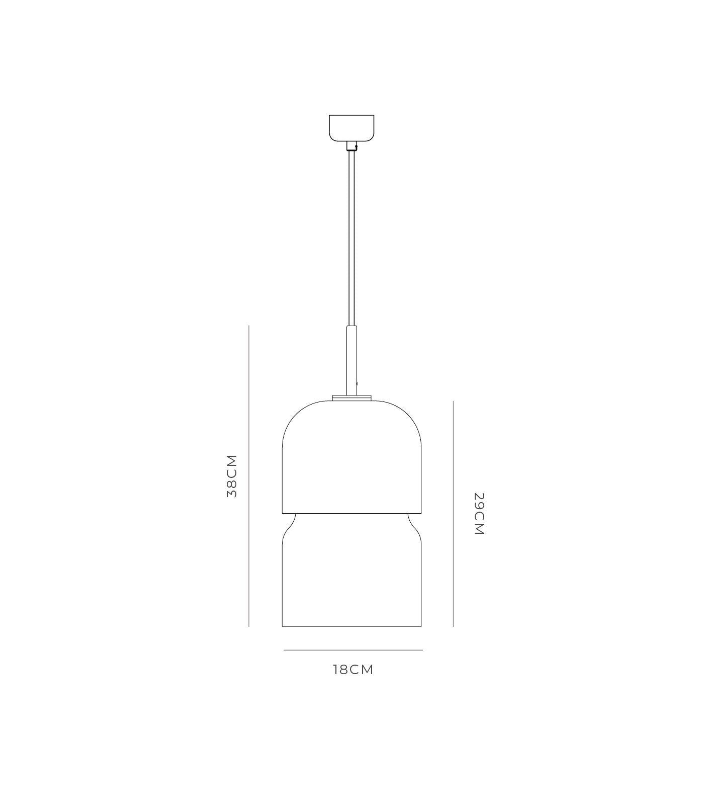 Lighting Republic Stak Interior Pendant Clear/ Smoked/ White - LR.i02.65.T. + LR.i02.65.B. + LR.i02.65.WH.SSP