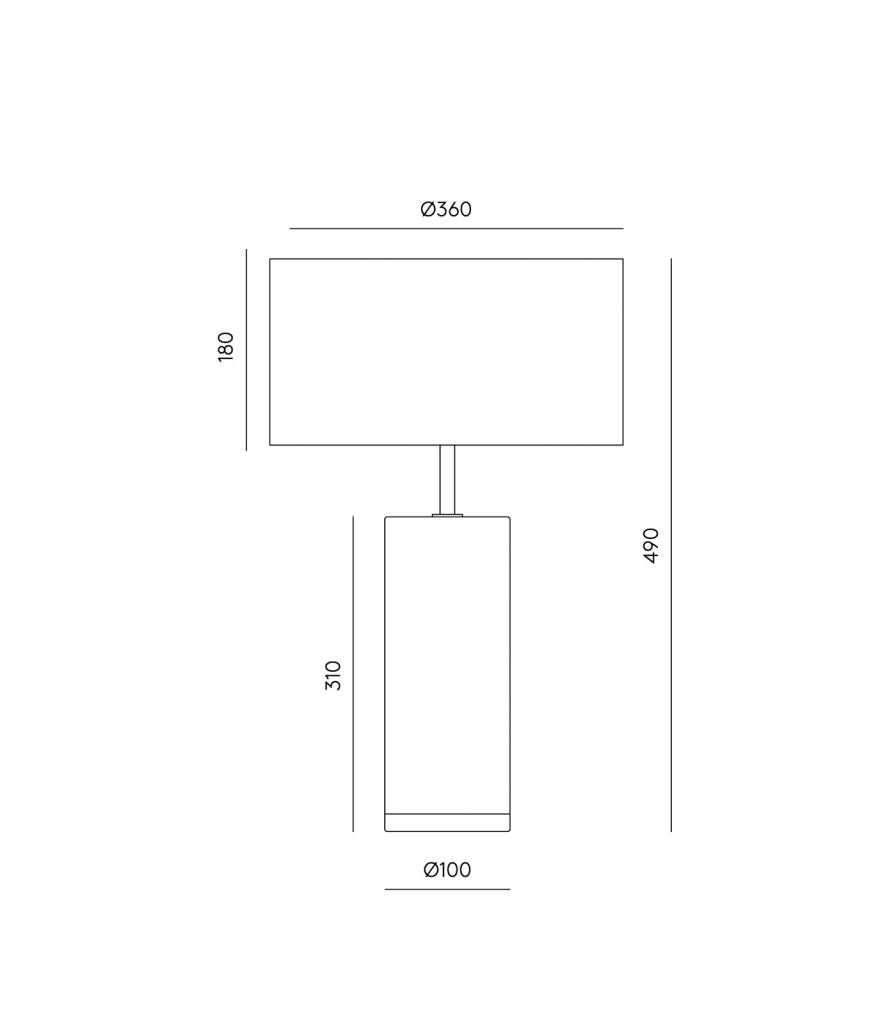Aromas Cand Table Lamp Aged Gold/ Black Marble - ARO.S1107/ORO-NEG + 801021/35