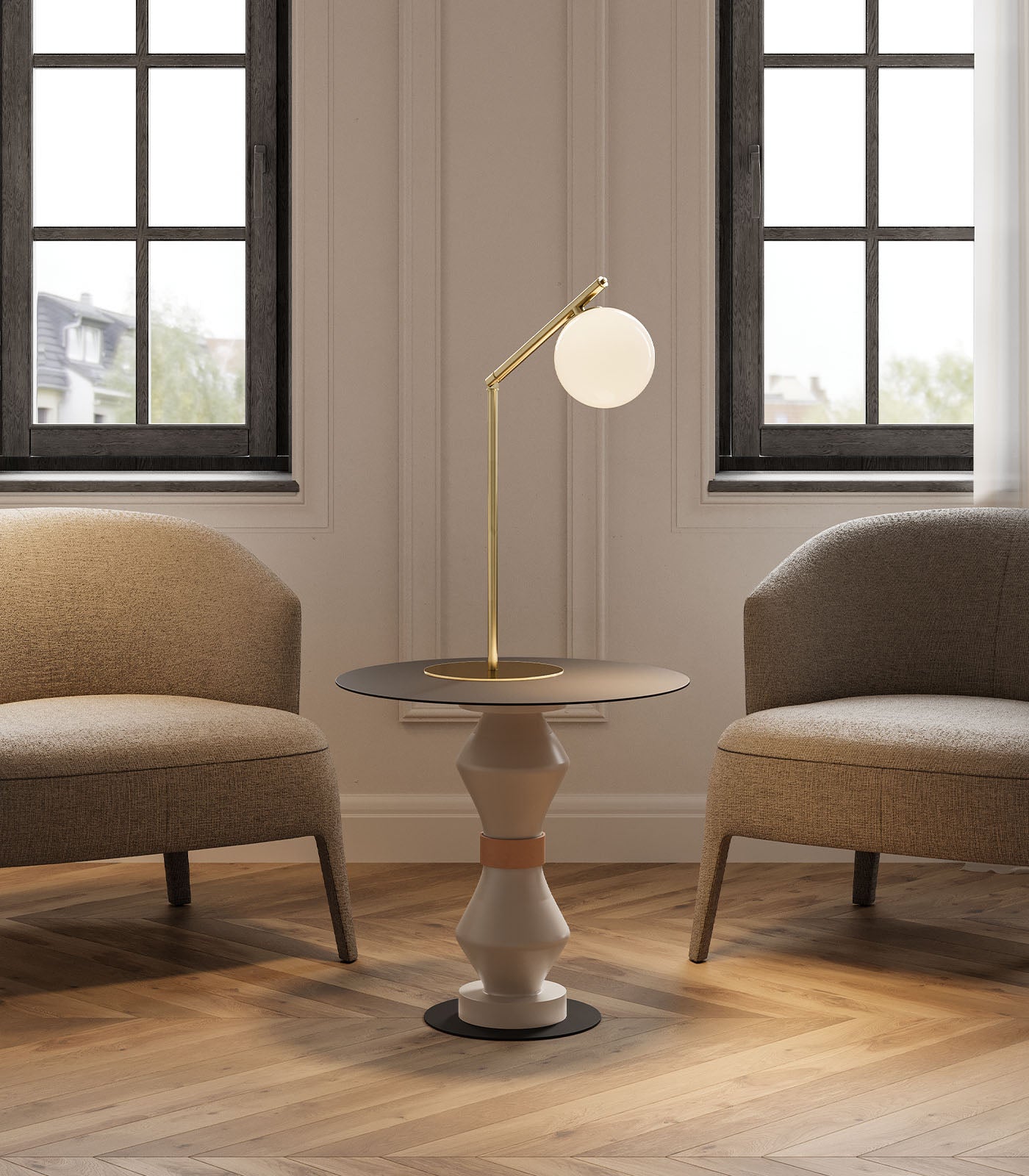Aromas Endo Table Lamp Matte Brass/ Chrome 5W - ARO.S1156/ORO, ARO.S1156/CHR