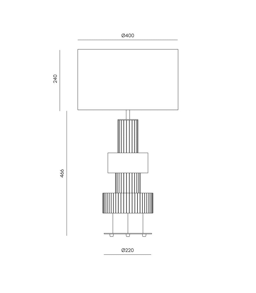 Aromas Babel Table Lamp White - ARO.NAC126/ORO+801011/41