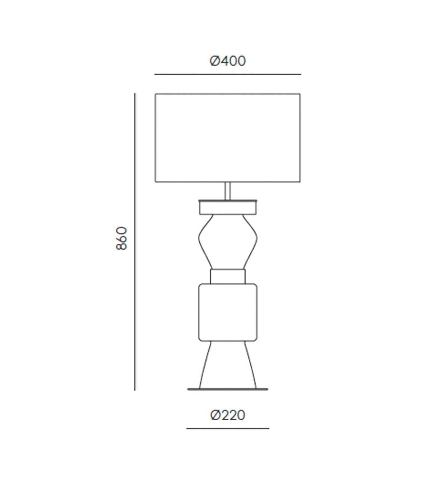 Aromas Kitta Ponn Table Lamp Chrome/ Silhouette/ Ash Grey - ARO.NAC107/CHR/NCS S3010Y40R+NCS S4000N+801011/41
