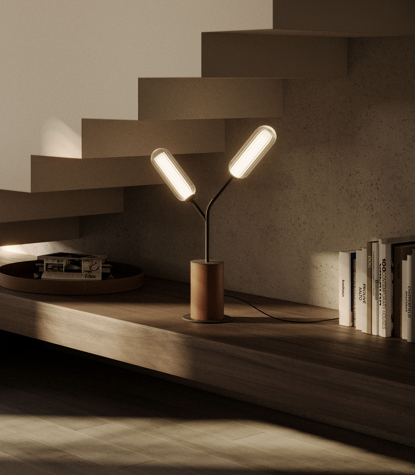 Aromas Lari Table Lamp 2700K Cyber/ Orange/ Dark Brown/ Taupe 9W- ARO.LARI/T