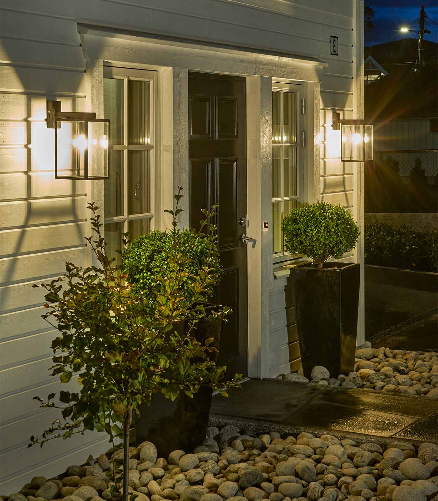 Norlys Lofoten Arm Clear Exterior Wall Lights Black IP44 - NLYS.1943B