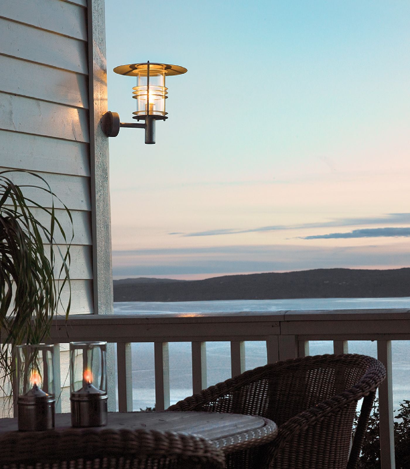 Norlys Stockholm Arm Exterior Wall Lights Black / White / Galvanized Steel IP54 - NLYS.280, NLYS.286 - Norlys