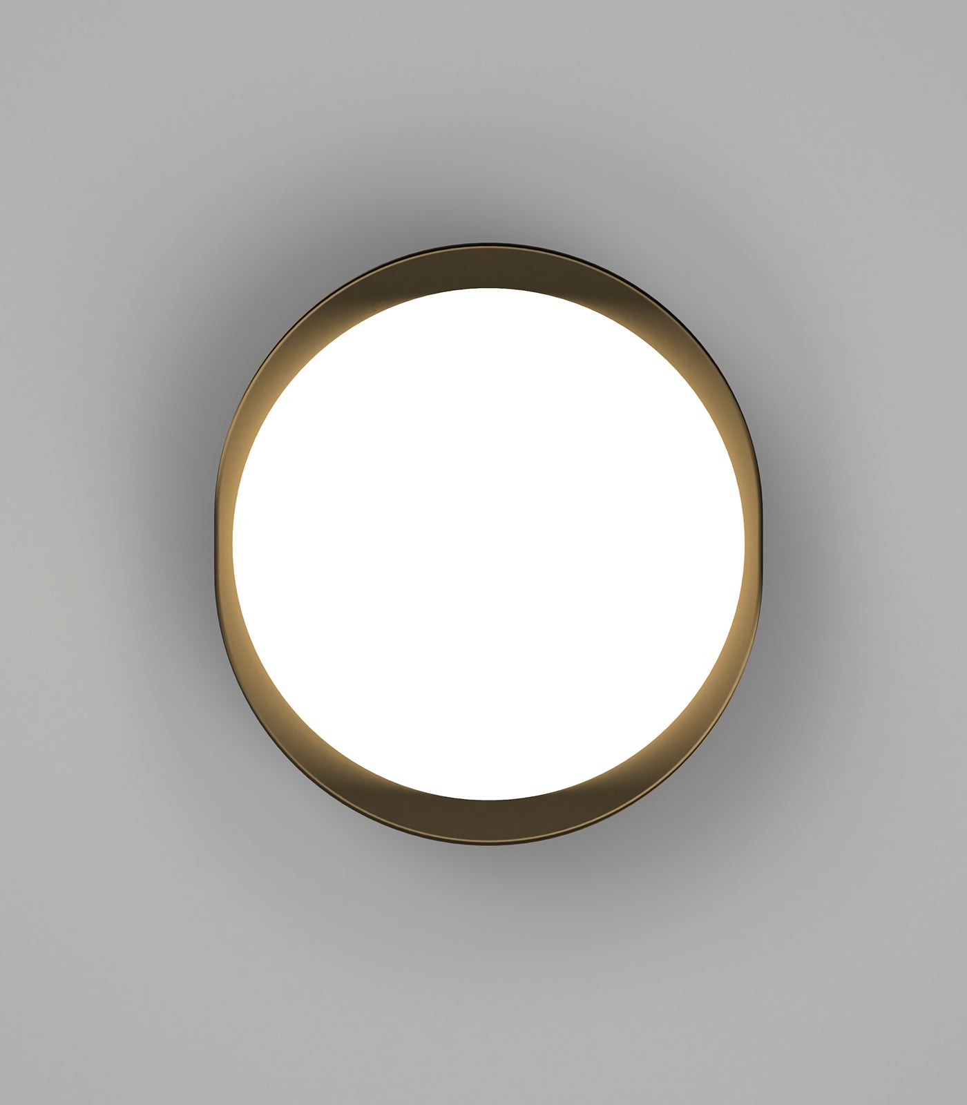 Lighting Republic Bode Round Wall/Ceiling Light 2700K Iron/ Brass 10W IP65- LR.i01.85.RND.OB, LR.i01.85.RND.IRN