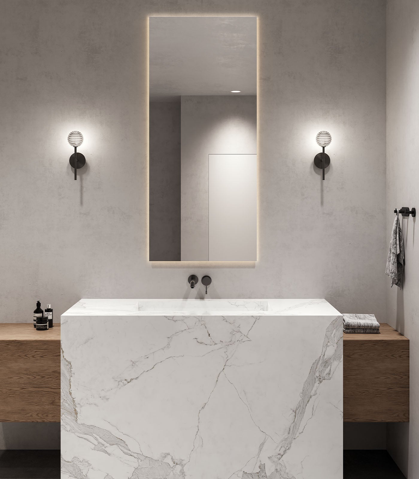Aromas Doul Wall Lights 2700K Matte Black/ Matte Brass 3W - ARO.A1310/NEG, ARO.A1310/ORO