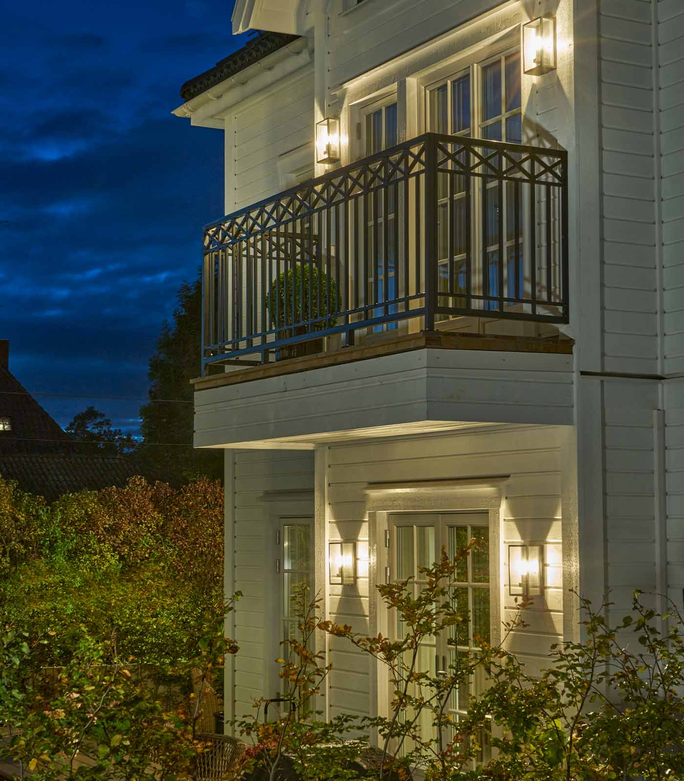 Norlys Lofoten Clear Flush Exterior Wall Lights Black IP44 - NLYS.1940B