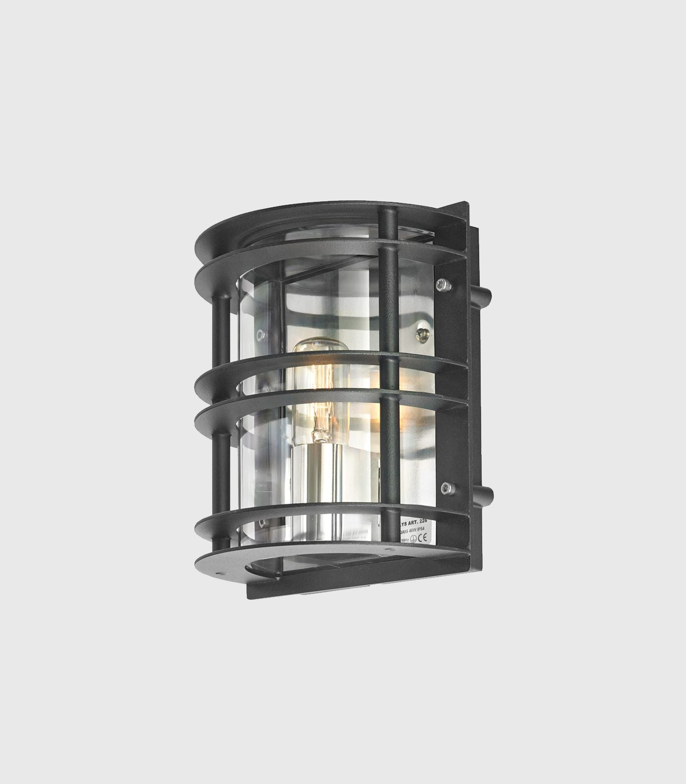 Norlys Stockholm Flush Exterior Wall Lights Black / Galvanized Steel IP54 - NLYS.226, NLYS.220 - Norlys