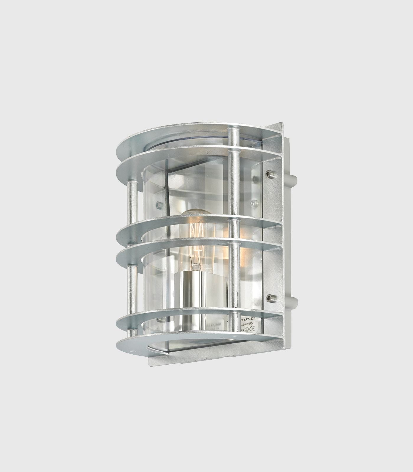 Norlys Stockholm Flush Exterior Wall Lights Black / Galvanized Steel IP54 - NLYS.226, NLYS.220 - Norlys