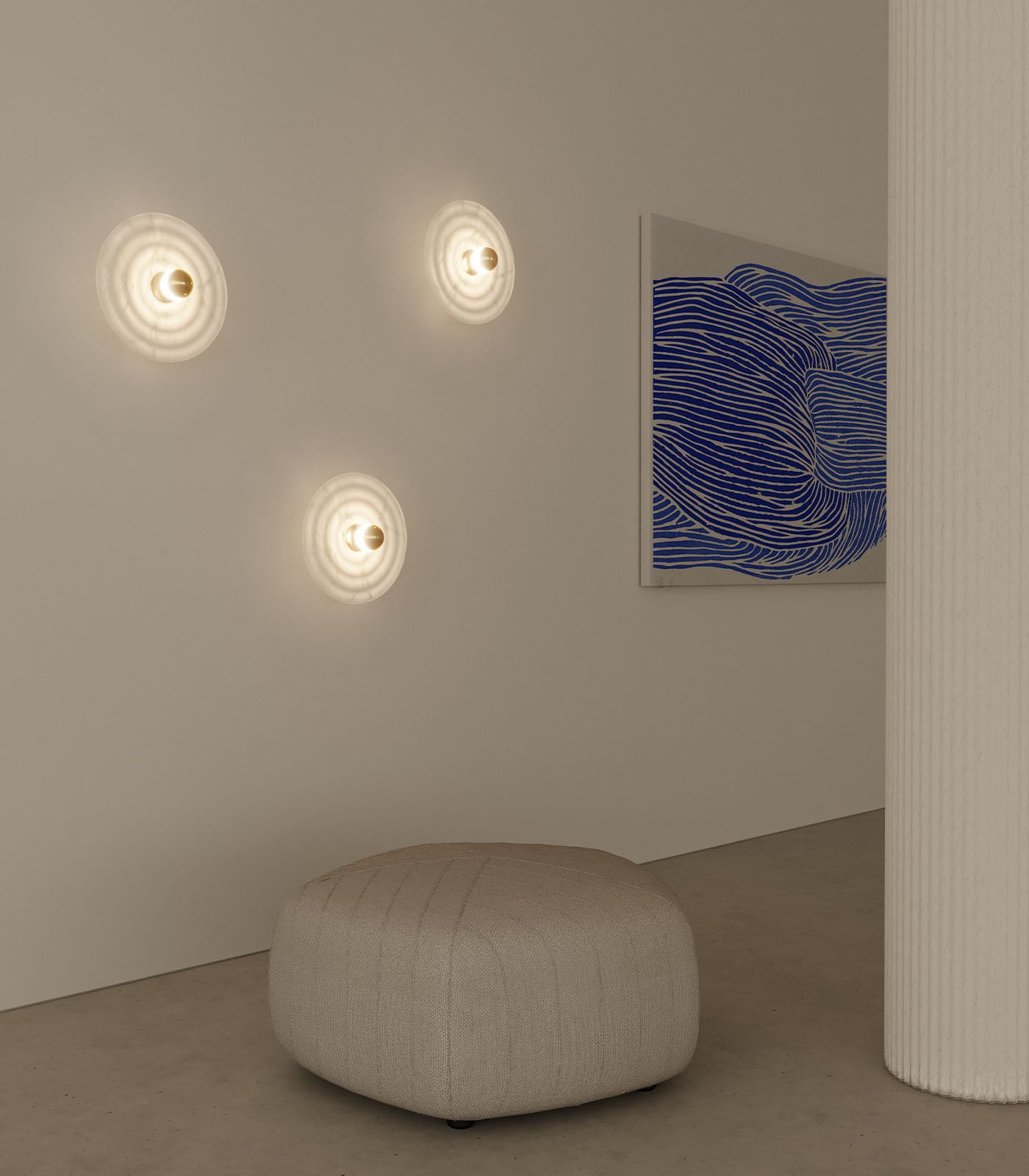 Aromas Wave Interior Wall Light Black/ Brass/ Chrome- ARO.A1053