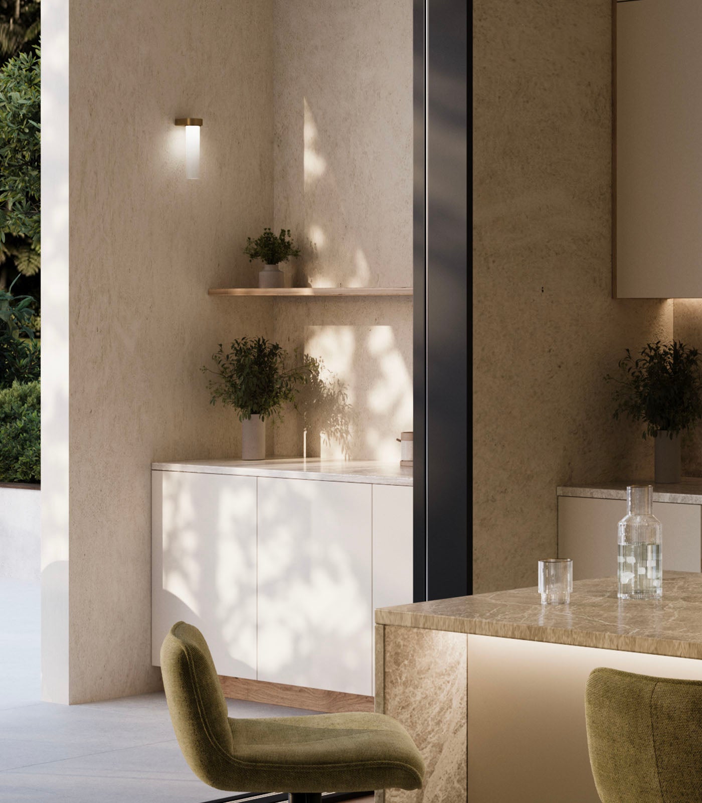 Lighting Republic Edge Interior Wall Light 2700K Old Brass/ Iron 4W IP44- LR.i01.75. + LR.A05.001.