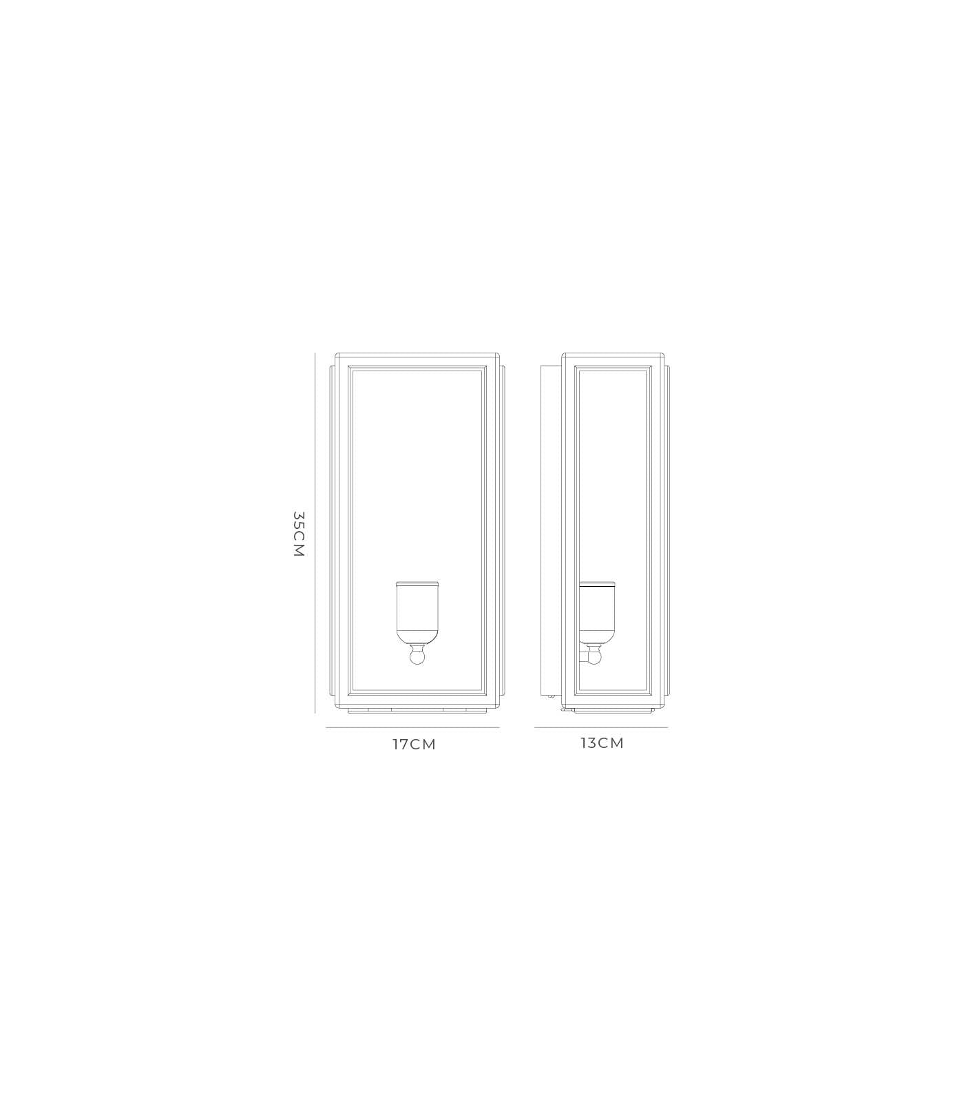 Lighting Republic Lille Interior Wall Light Clear / Frosted Bronze Finish IP44 - LR.E01.73.