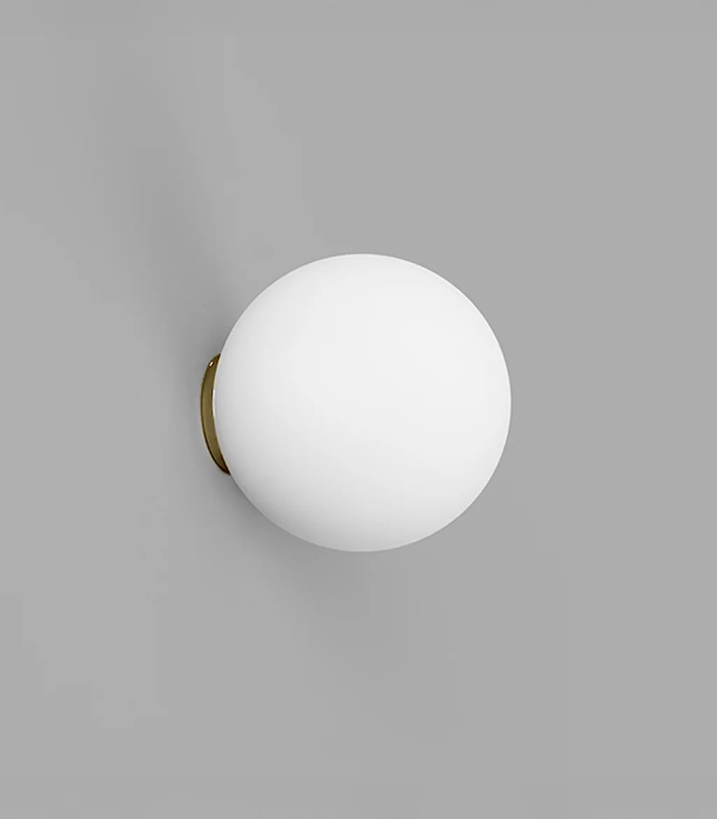 Lighting Republic Orb Mirror Interior Wall Light White/ Old Brass/ Iron IP44 - LR.i01.54M. + LR.A03.S.