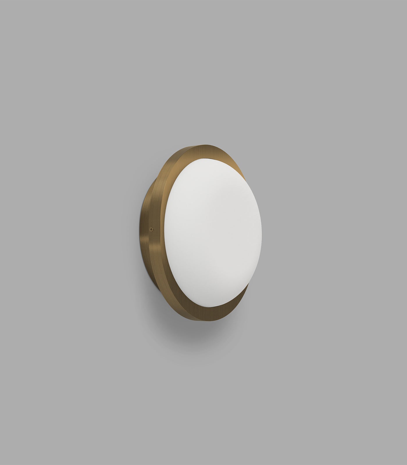 Lighting Republic Bode Round Wall/Ceiling Light 2700K Iron/ Brass/ White 10W IP65- LR.i01.85.RND