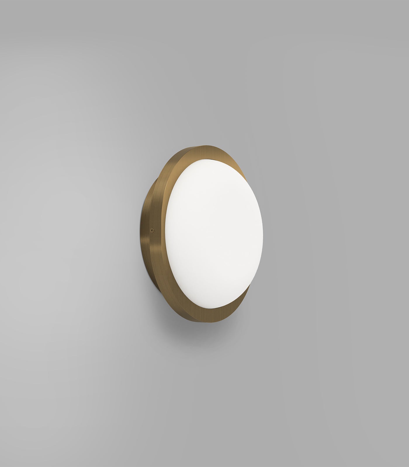 Lighting Republic Bode Round Wall/Ceiling Light 2700K Iron/ Brass/ White 10W IP65- LR.i01.85.RND