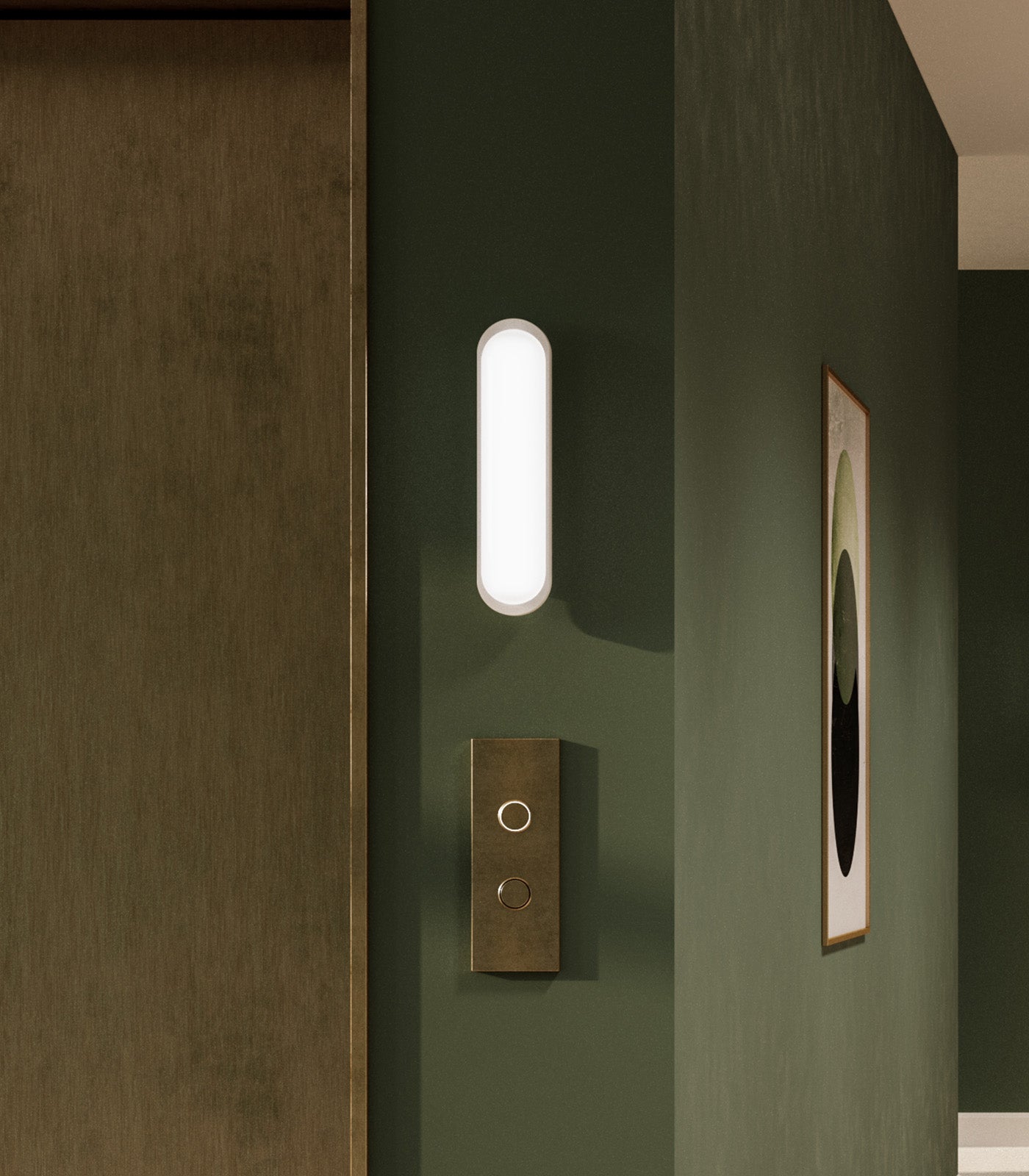 Lighting Republic Bode Interior Wall Light 2700K Iron/ Old Brass/ White 10W IP44 - LR.i01.85.