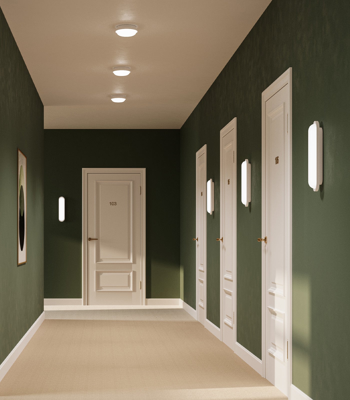 Lighting Republic Bode Interior Wall Light 2700K Iron/ Old Brass/ White 10W IP44 - LR.i01.85.