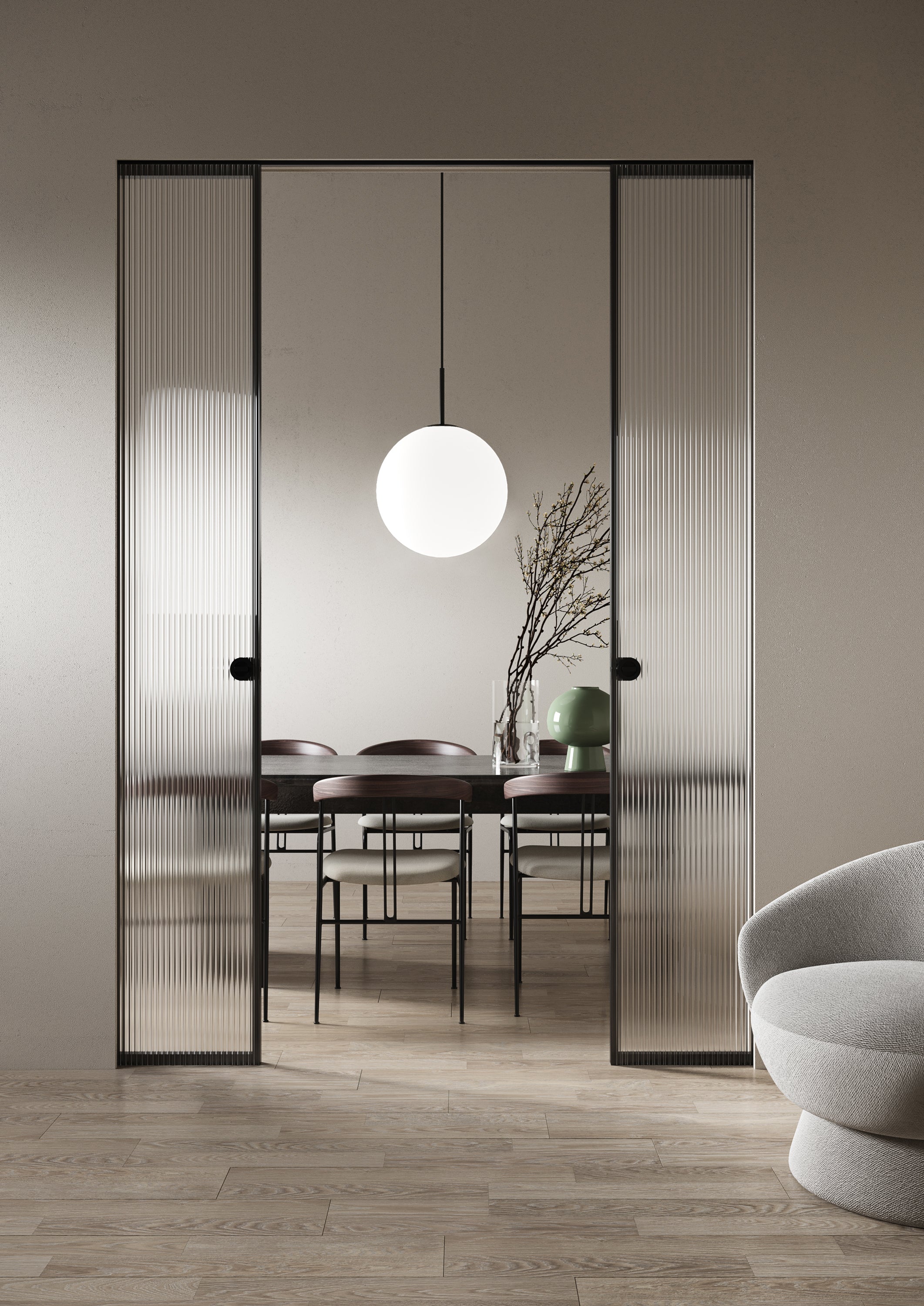 Lighting Republic Orb Max Interior Pendant Black/ White - LR.i02.55.
