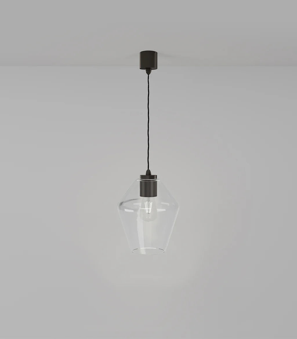 Lighting Republic Parlour Geo Interior Pendant Clear / White - LR.i02.25. + LR.A01.005.