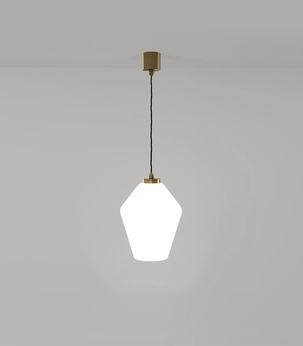 Lighting Republic Parlour Geo Interior Pendant Clear / White - LR.i02.25. + LR.A01.005.