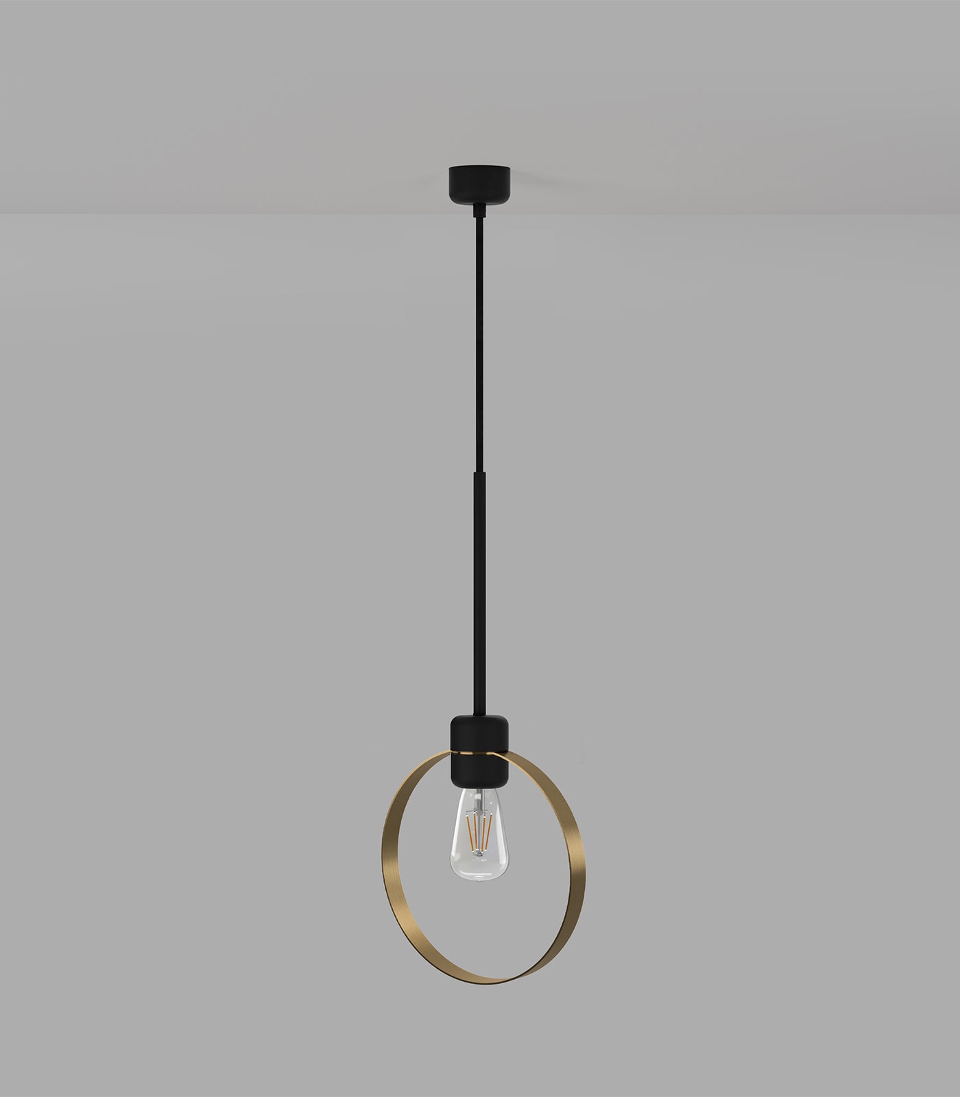 Lighting Republic Parlour Lite Ring Interior Pendant Black/ White - LR.i02.26. + LR.A35.
