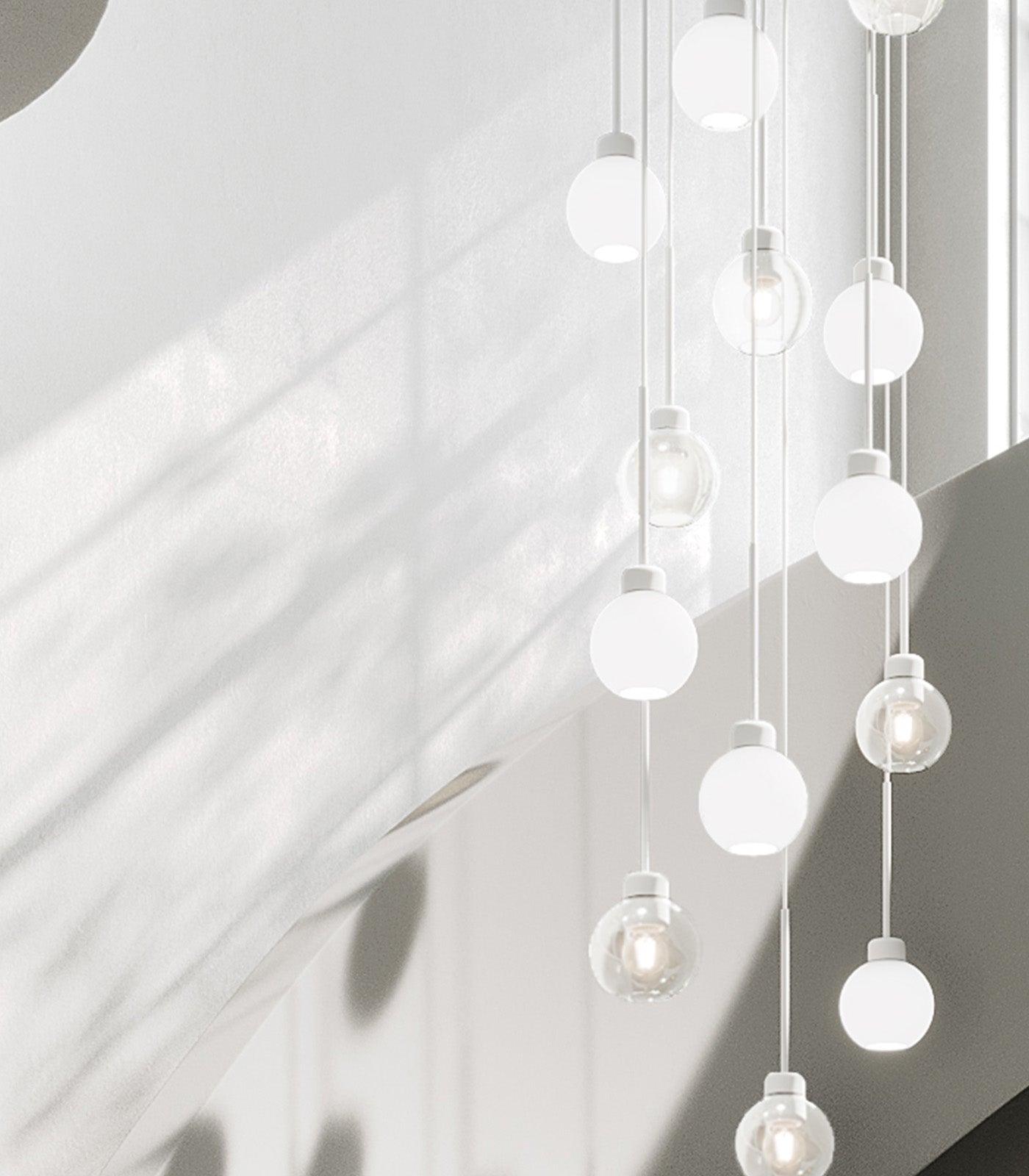 Lighting Republic Parlour Lite Sphere Interior Pendant Light Clear/ White- LR.i02.26. + LR.A01.004.