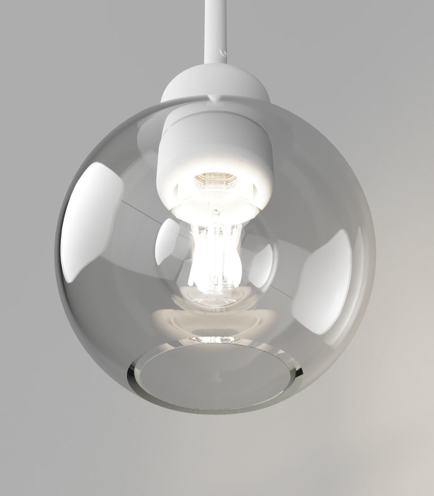 Lighting Republic Parlour Lite Sphere Interior Pendant Light Clear/ White- LR.i02.26. + LR.A01.004.