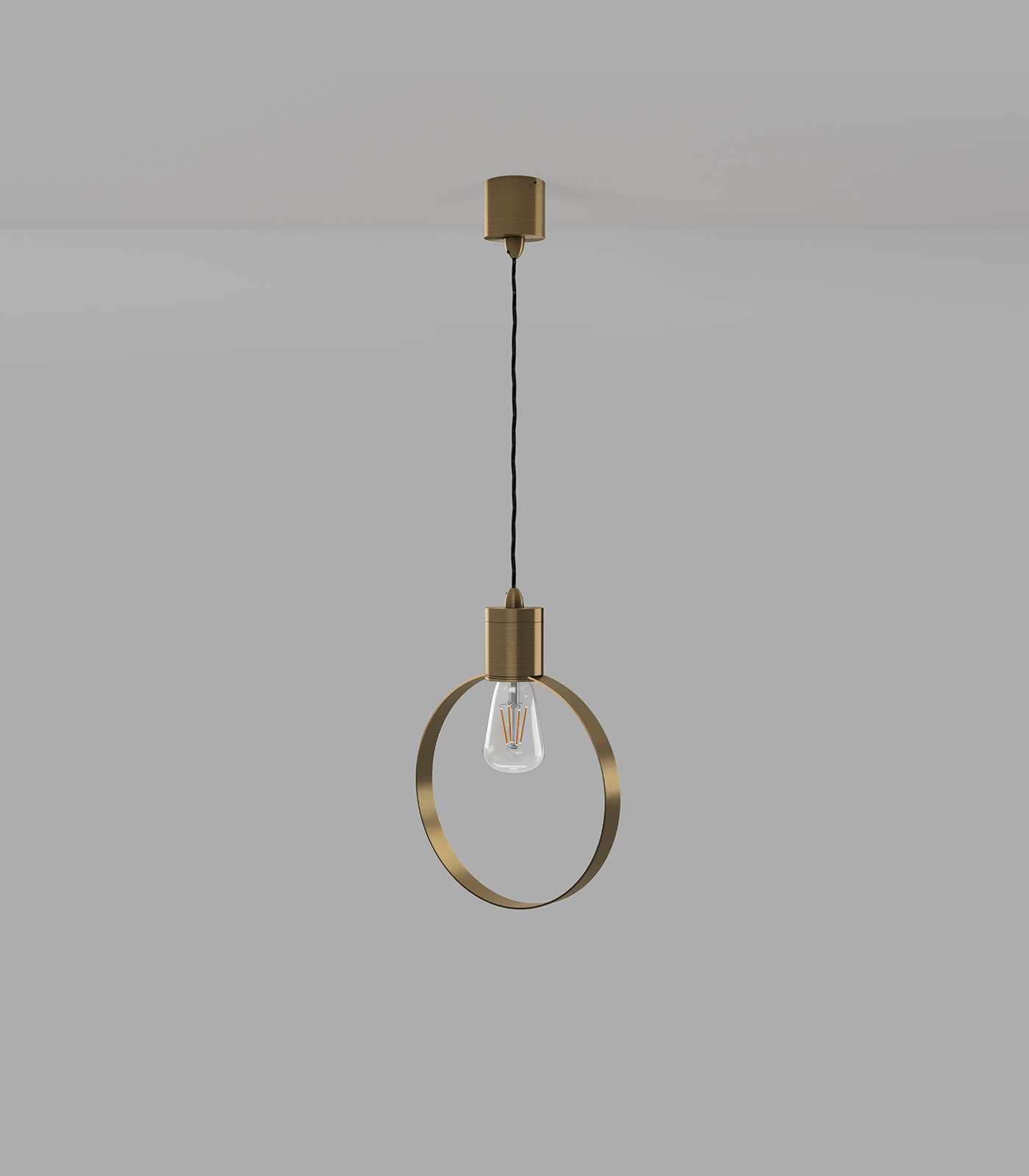Lighting Republic Parlour Ring Interior Pendant Old Brass/ Iron - LR.i02.25.+ LR.A35.RNG.