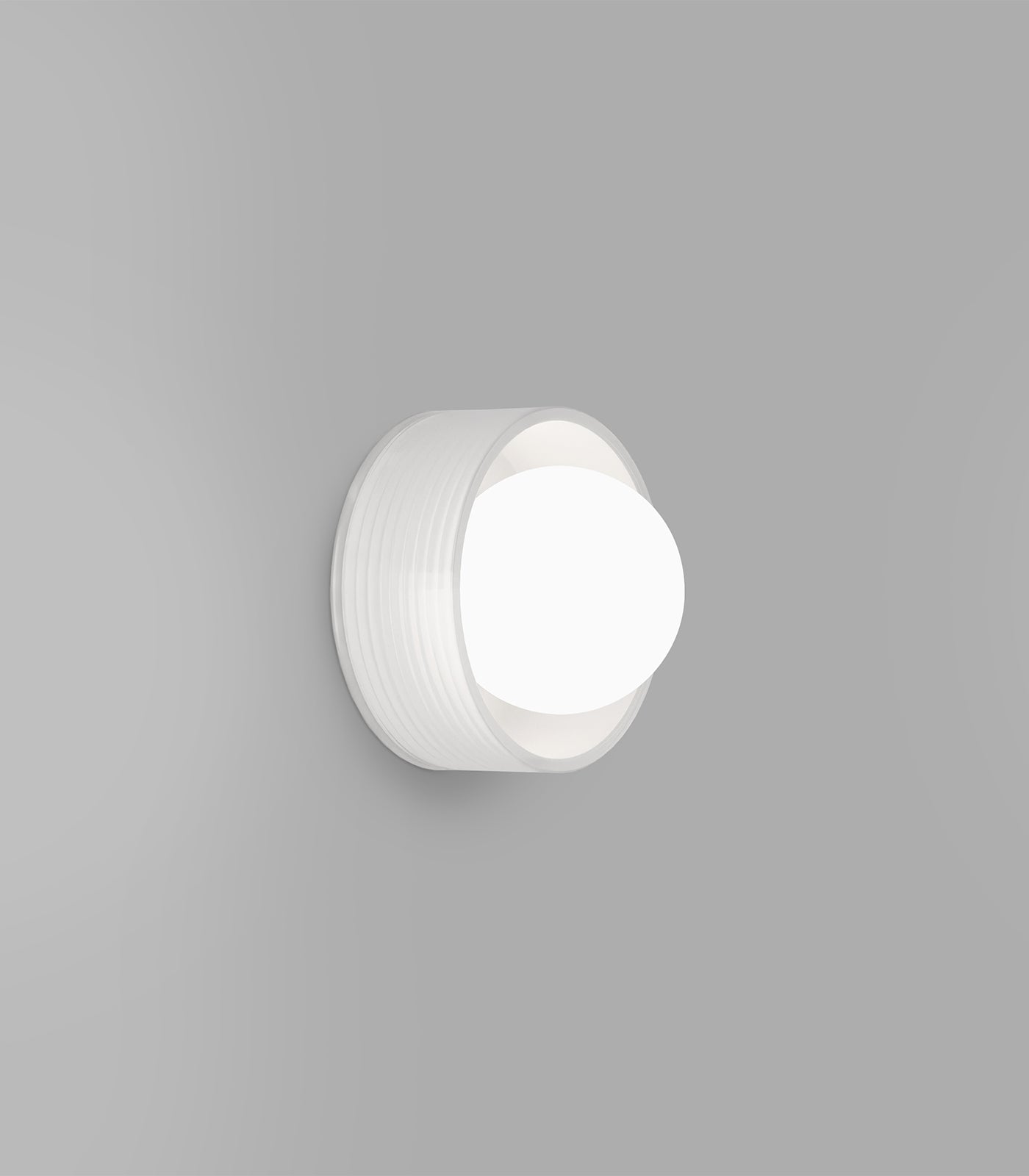 Lighting Republic Orb Sur Ribbed Wall Lights Clear/ White 240V IP44- LR.i01.54e.R