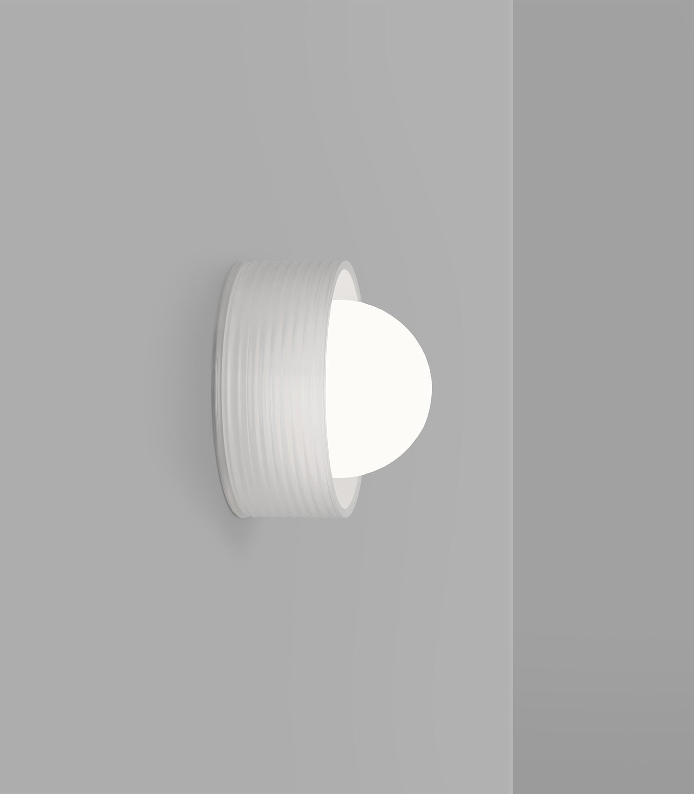 Lighting Republic Orb Sur Ribbed Wall Lights Clear/ White 240V IP44- LR.i01.54e.R