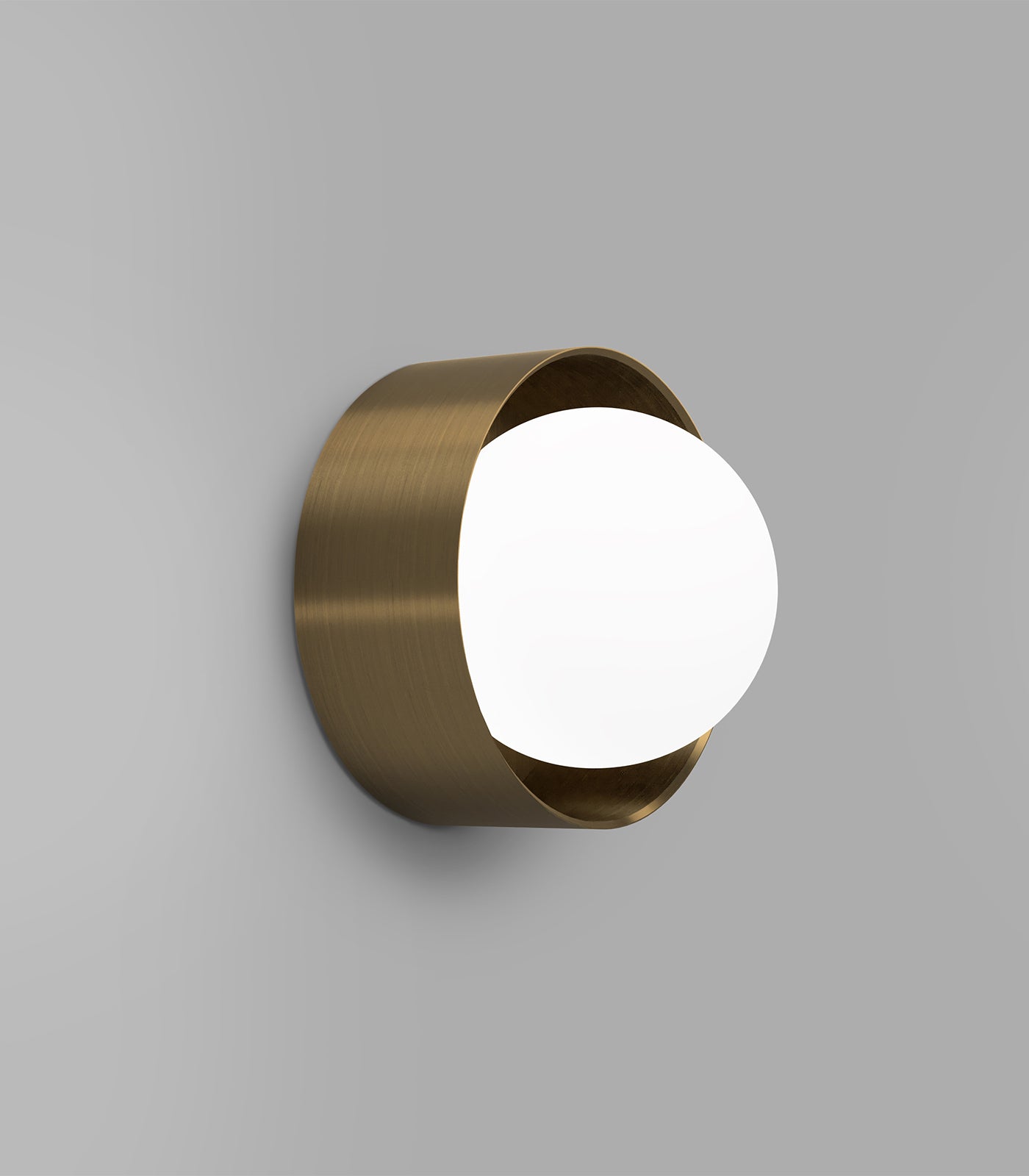 Lighting Republic Orb Sur Large Wall Lights White/ Iron/ Old Brass 240V IP44- LR.i01.54e.L.