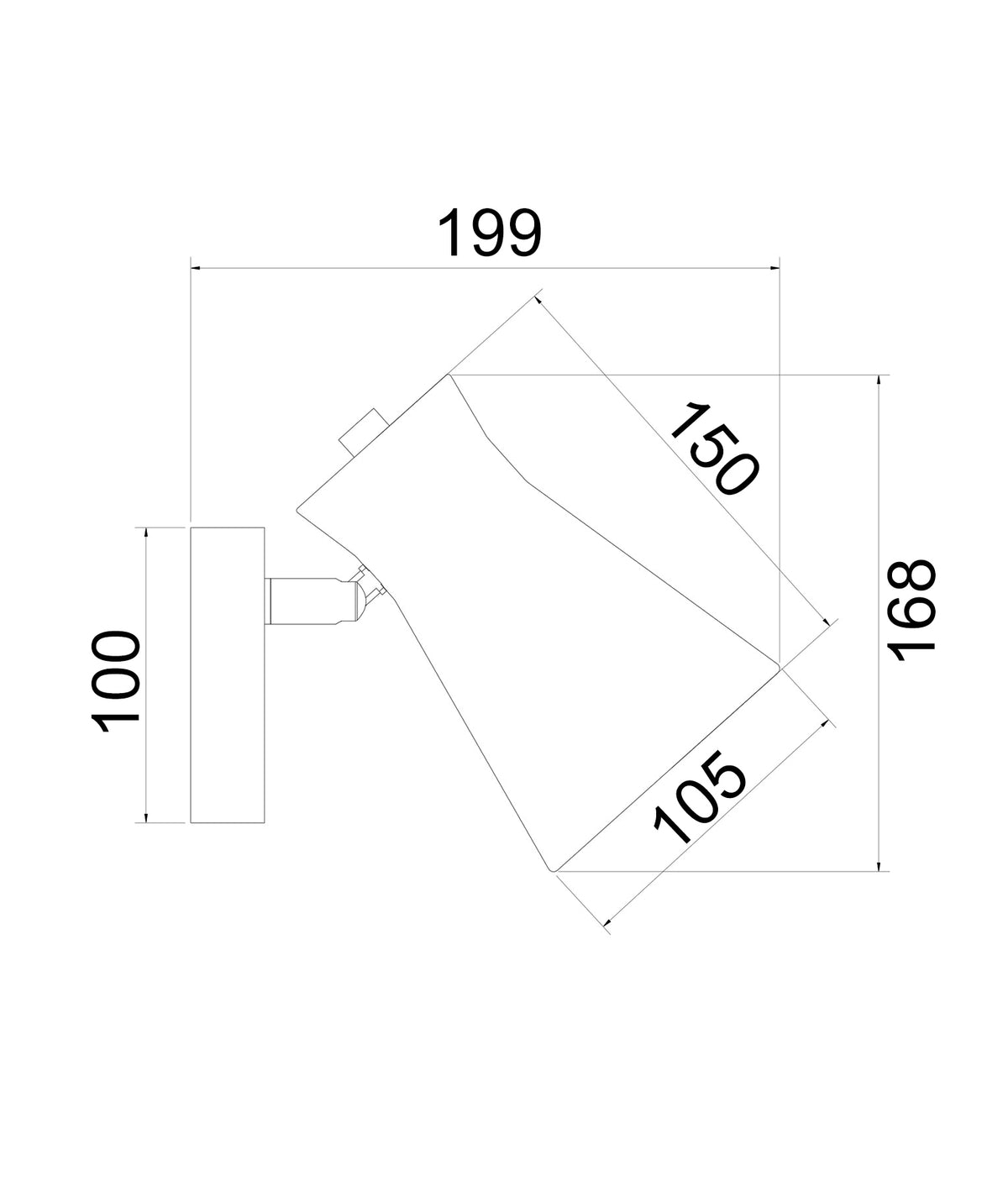CLA MECTO wall light dimensions