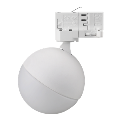 Domus Moon Head Dimmable Opal LED Track Light Tri - Black / White 6/9W 240V IP20 - 22798, 22799 - Domus Lighting