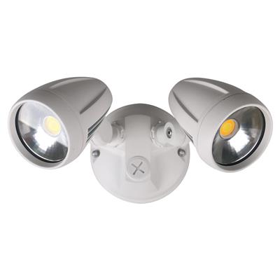 Domus MURO-PRO-30 Twin Head LED Spotlights Tri - Black / Dark Grey / White 30W 240V IP54 - 25059, 25060, 25061 - Domus Lighting