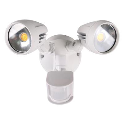 Domus Muro-Pro 30S Twin Head LED Spotlight Tri - Black/ White 30W 240V IP54 - 25062, 25064