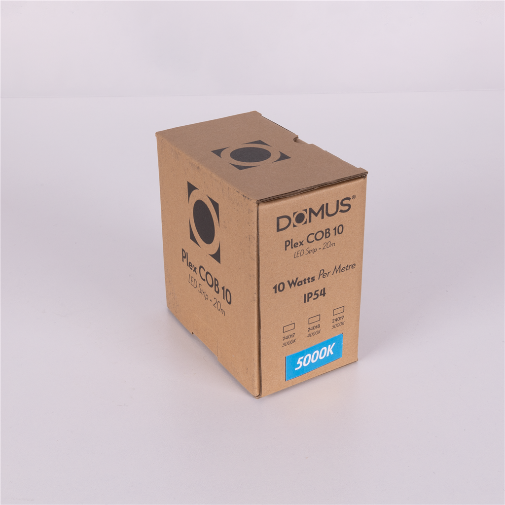 Domus PLEX-COB-10 LED Strip and Channels Tri - 10W 24V IP54 - 24017, 24018, 24019 20M PACK- Domus Lighting