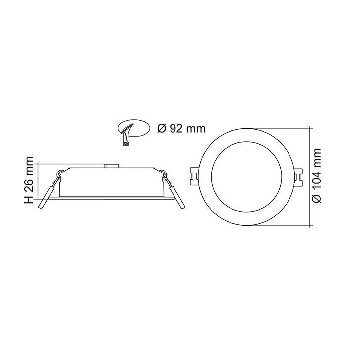 SAL TRADEGEM LED Downlights Tri- White 9W 240V IP44- S9141TC