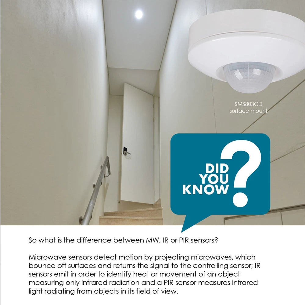 SAL IR Sensors White 240V IP20 - SMS805CS