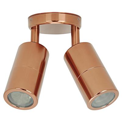 Domus Shadow 2 Light Adjustable Exterior Wall Lights Tri - Solid Copper 240V IP65 - SHADOW - Domus Lighting