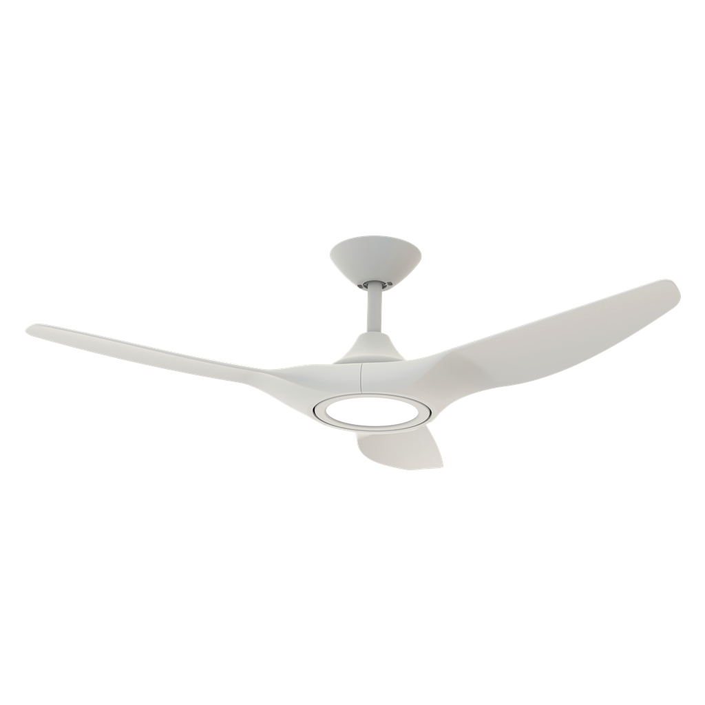 Domus Strike-48 3 Blade Ceiling Fan Tri - White-Black / Black-Walnut / White-Oak 18W 240V - STRIKE-48 - Domus Lighting